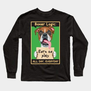 Boxer dog with mud on paws Long Sleeve T-Shirt